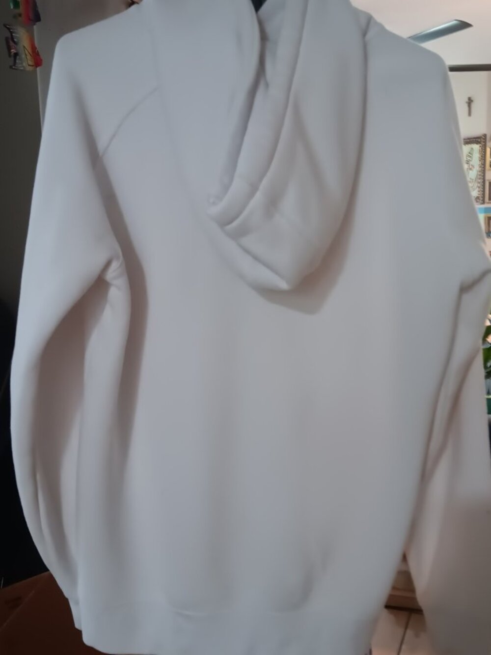 White sweatshirt with hoodie by CSG